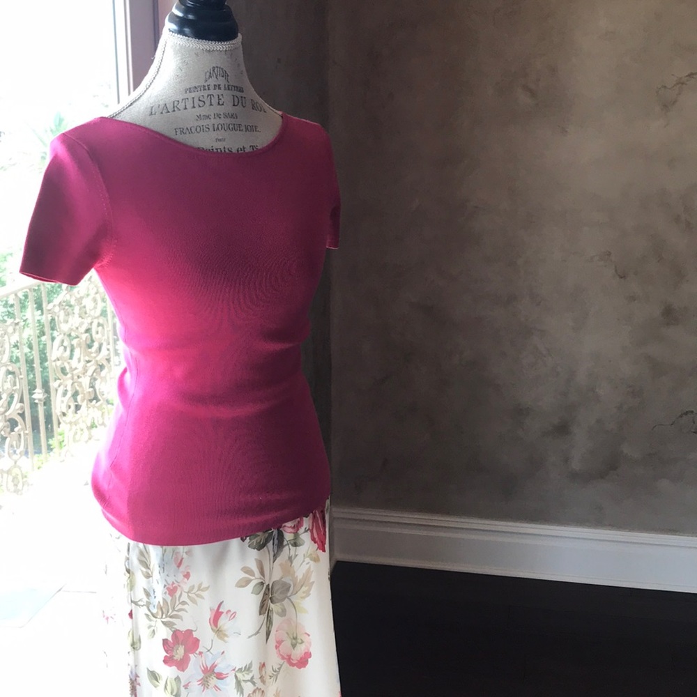 Ann Taylor silk nylon top SZ S